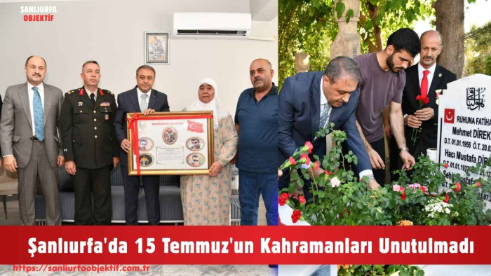 Şanlıurfa'da 15 Temmuz'un Kahramanları Unutulmadı
