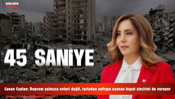 Canan Ceylan: Deprem yalnızca evleri değil, tarladan sofraya uzanan hayat zincirini de vuruyor