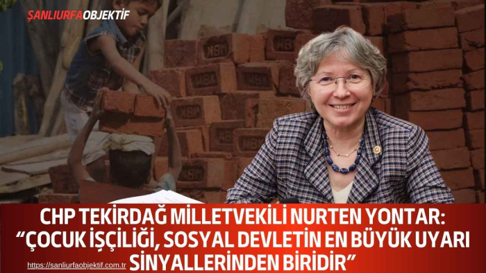 CHP Tekirdağ Milletvekili Nurten Yontar: “Çocuk İşçiliği, Sosyal Devletin En Büyük Uyarı Sinyallerinden Biridir”