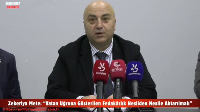 Zekeriya Mete: “Vatan Uğruna Gösterilen Fedakârlık Nesilden Nesile Aktarılmalı”